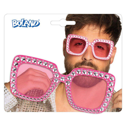 Boland - Partybrille Bling-Bling, für Erwachsene, Brille mit Strass, Spaßbrille, Karneval, Fasching, Fastnacht, Mottoparty, Halloween