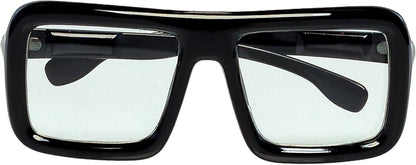 Boland Partybrille Retro Retrobrille schwarz Lehrer Sekretärin Party Festival Nerd