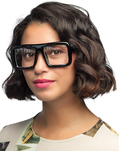 Boland Partybrille Retro Retrobrille schwarz Lehrer Sekretärin Party Festival Nerd