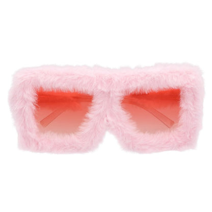 Boland 02694 - Rosa Partybrille mit Plüsch für Erwachsene, Accessoire für Festival, Karneval, Kostüme oder Mottoparty