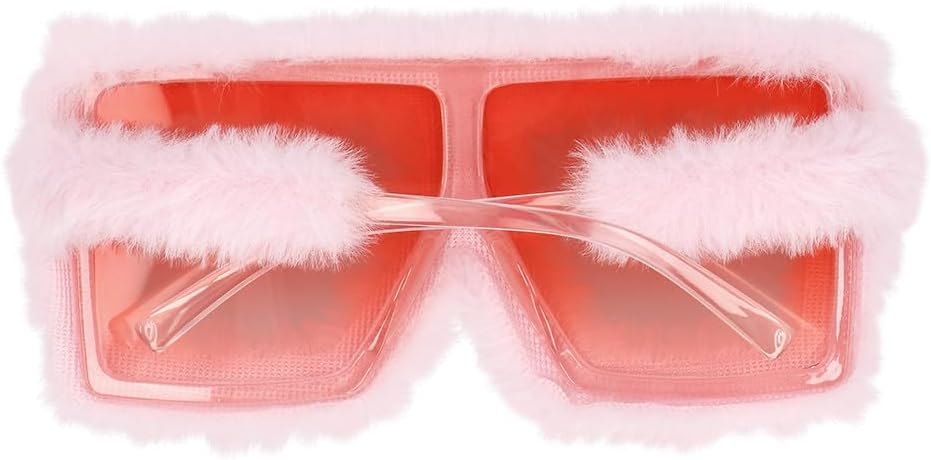Boland 02694 - Rosa Partybrille mit Plüsch für Erwachsene, Accessoire für Festival, Karneval, Kostüme oder Mottoparty