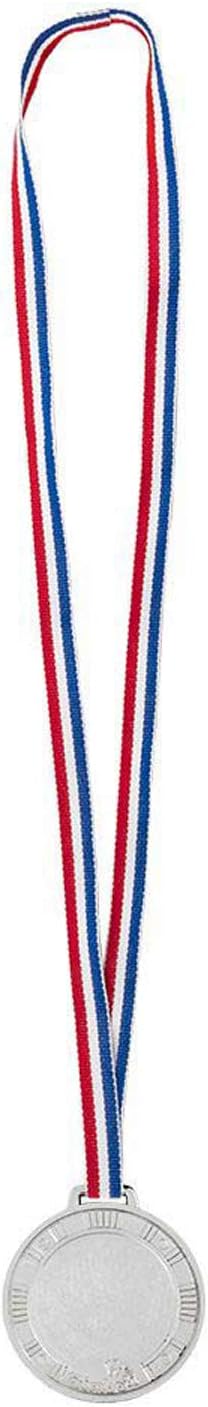 Boland 30841 - Medaillen Set, je 6 cm, 3 Podiumsmedaillen mit Halsband, Gold, Silber, Bronze, Trophäe, Sieg, Spielzeug, Sport, Mottoparty, Geburtstag