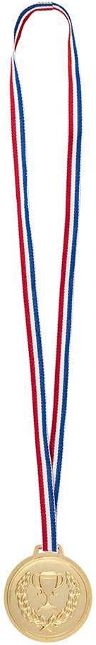 Boland 30841 - Medaillen Set, je 6 cm, 3 Podiumsmedaillen mit Halsband, Gold, Silber, Bronze, Trophäe, Sieg, Spielzeug, Sport, Mottoparty, Geburtstag
