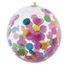 Boland 31050 - latex ballonnen confetti, 5 stuks, grootte ca. 30 cm, transparant, gevuld met kleurrijke confetti, ballonnen, verjaardag, tuinfeest, themafeest, hangdecoratie, carnaval, bruiloft