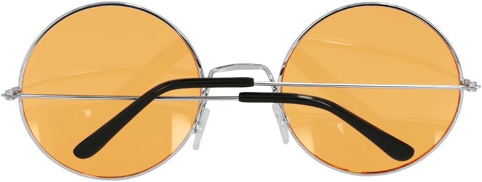 Boland - XL Hippie Partybrille, Brille für Erwachsene, Spaßbrille, Festival, Karneval, Fasching, Mottoparty