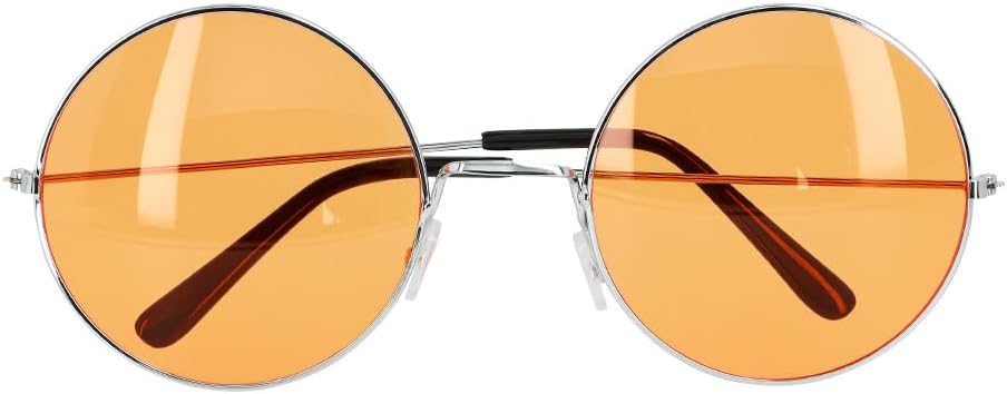 Boland - XL Hippie Partybrille, Brille für Erwachsene, Spaßbrille, Festival, Karneval, Fasching, Mottoparty