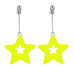 Boland - Coppia di orecchini a stella, giallo fluo