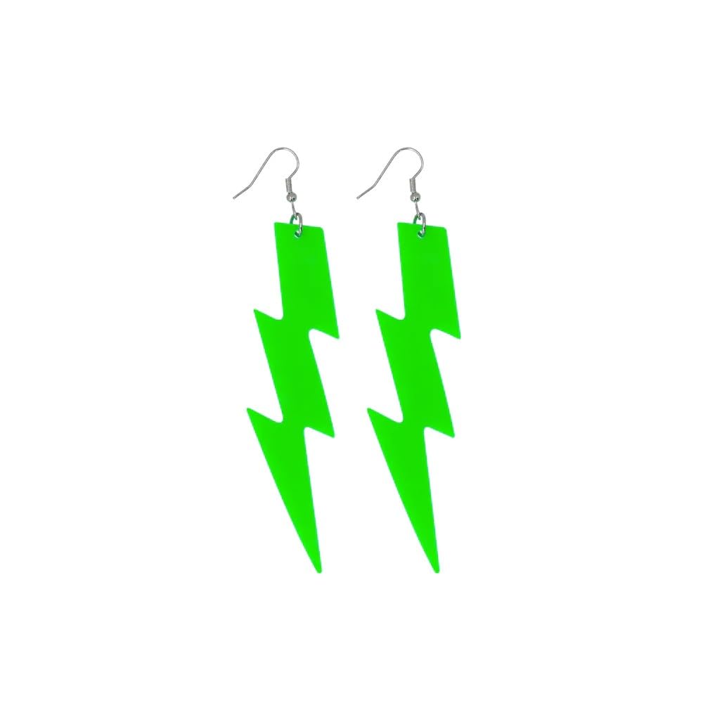 Boland - Orecchini ILLUMINAZIONE Fluo Verde Adulto