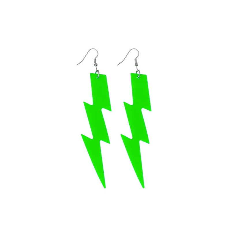 Boland - Orecchini ILLUMINAZIONE Fluo Verde Adulto