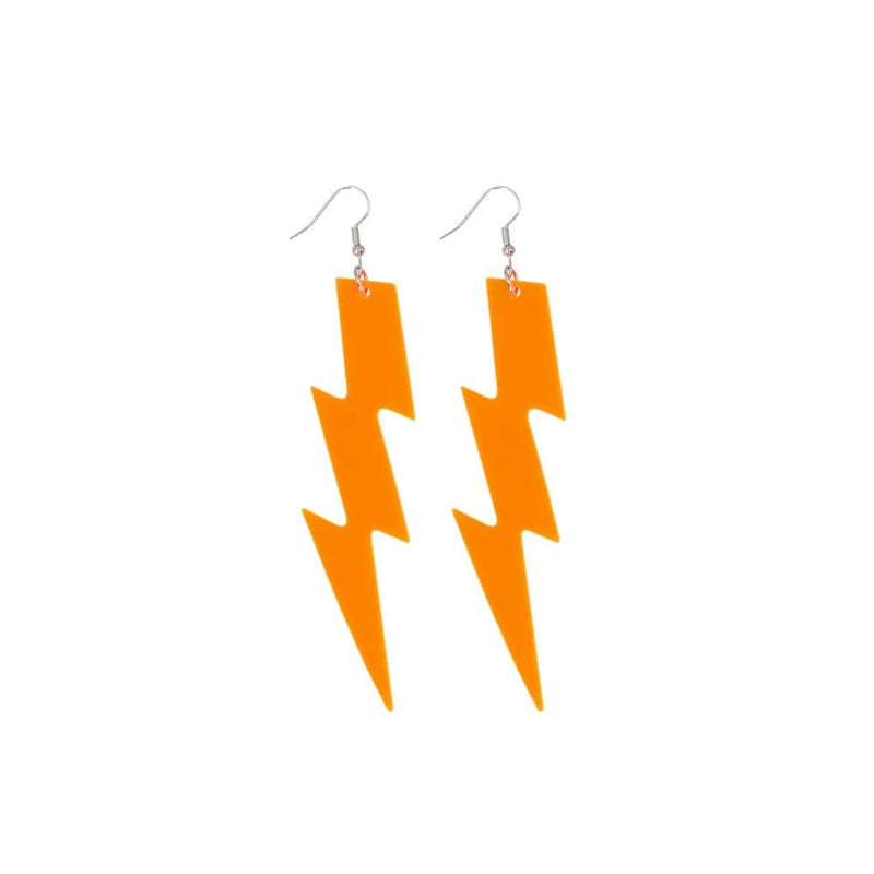 Boland - Orecchini ILLUMINAZIONE Fluo Arancione Adulto