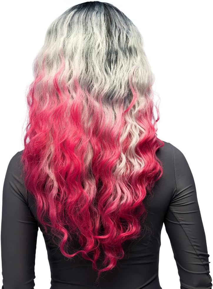 Boland 85081 - Parrucca per adulti, acconciatura tricolore in capelli sintetici per feste a tema o carnevale, accessorio per costumi in maschera