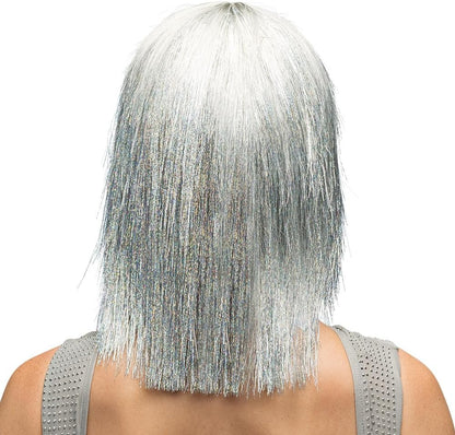 Boland - Parrucca con brillantini per adulti, acconciatura in capelli sintetici per feste a tema o carnevale, accessorio per costumi in maschera