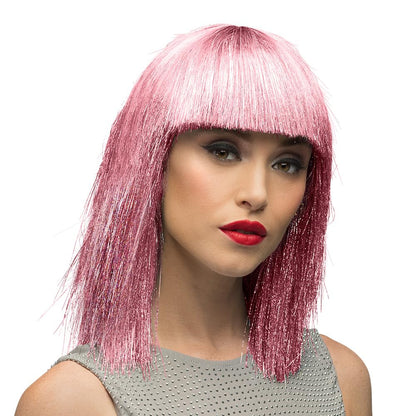 Boland - Parrucca con brillantini per adulti, acconciatura in capelli sintetici per feste a tema o carnevale, accessorio per costumi in maschera