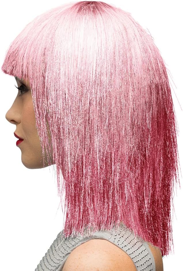 Boland - Parrucca con brillantini per adulti, acconciatura in capelli sintetici per feste a tema o carnevale, accessorio per costumi in maschera