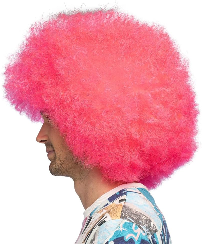 Boland - Neon pruik voor volwassenen voor themafeesten of carnaval, accessoire voor verkleedkostuums