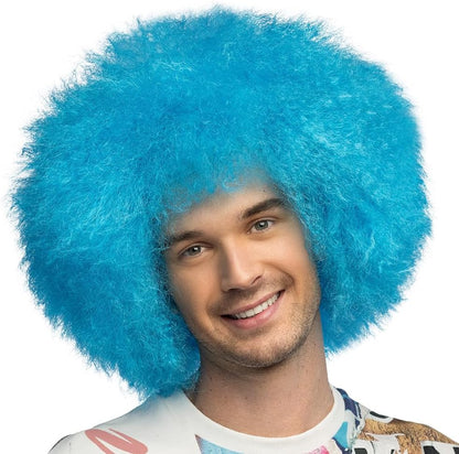Boland - Neon pruik voor volwassenen voor themafeesten of carnaval, accessoire voor verkleedkostuums