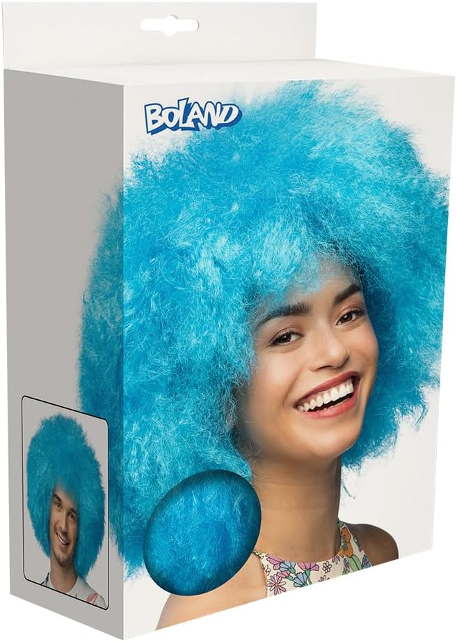 Boland - Neon pruik voor volwassenen voor themafeesten of carnaval, accessoire voor verkleedkostuums
