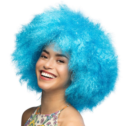 Boland - Neon pruik voor volwassenen voor themafeesten of carnaval, accessoire voor verkleedkostuums