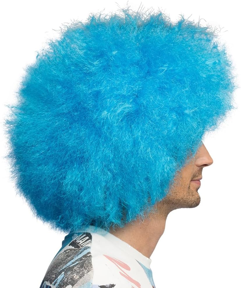 Boland - Neon pruik voor volwassenen voor themafeesten of carnaval, accessoire voor verkleedkostuums