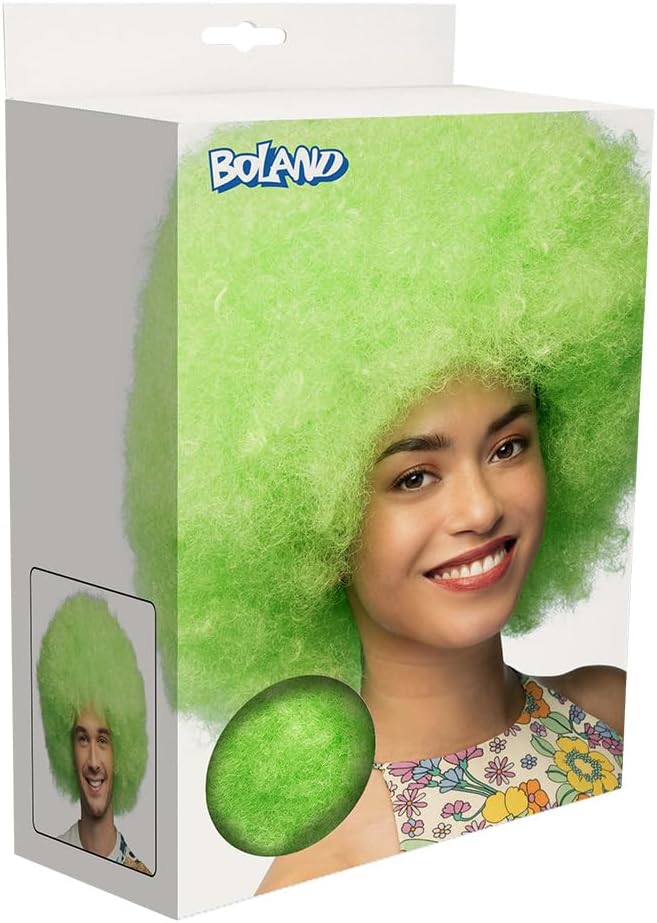 Boland - Parrucca al neon per adulti, acconciatura in capelli sintetici per feste a tema o carnevale, accessorio per costumi in maschera