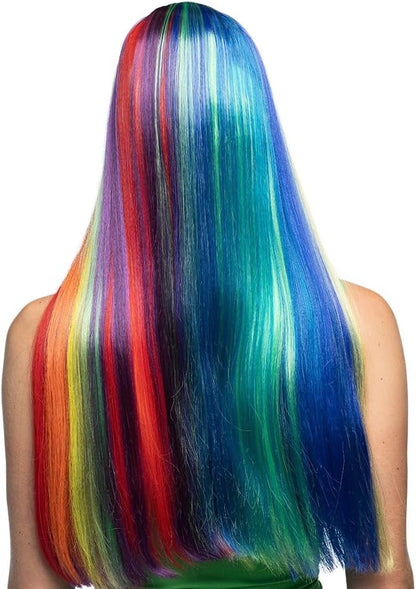 Boland 85719 - Parrucca arcobaleno per adulti, acconciatura in capelli sintetici per feste a tema, pride festival o carnevale, accessorio per costumi in maschera