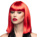 Smiffy's Generic Wig Smiffys Parrucca Seducente, Rosso Fosforescente, Corta, Scalata con frangetta, Colore Neon, Taglia Unica, 42142