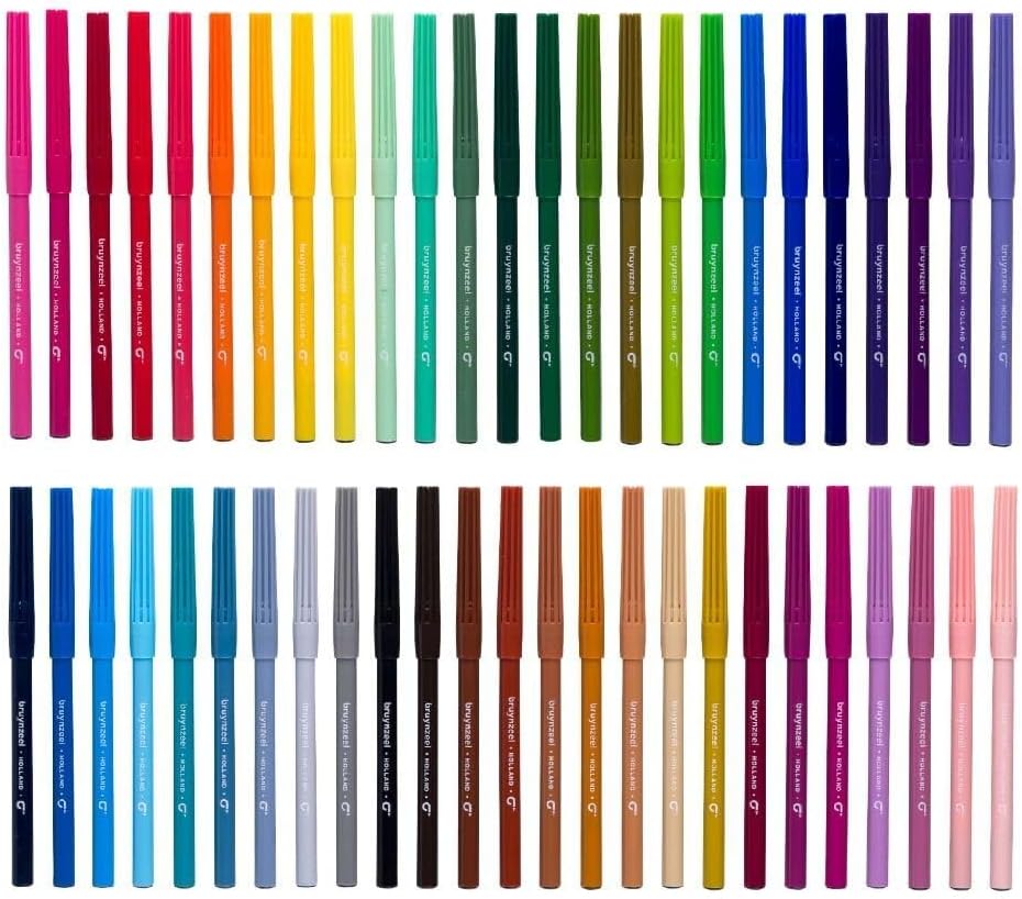 Bruynzeel Kids Viltstiften Set van 50 Kleuren | Tekenen & Kleuren voor Kinderen