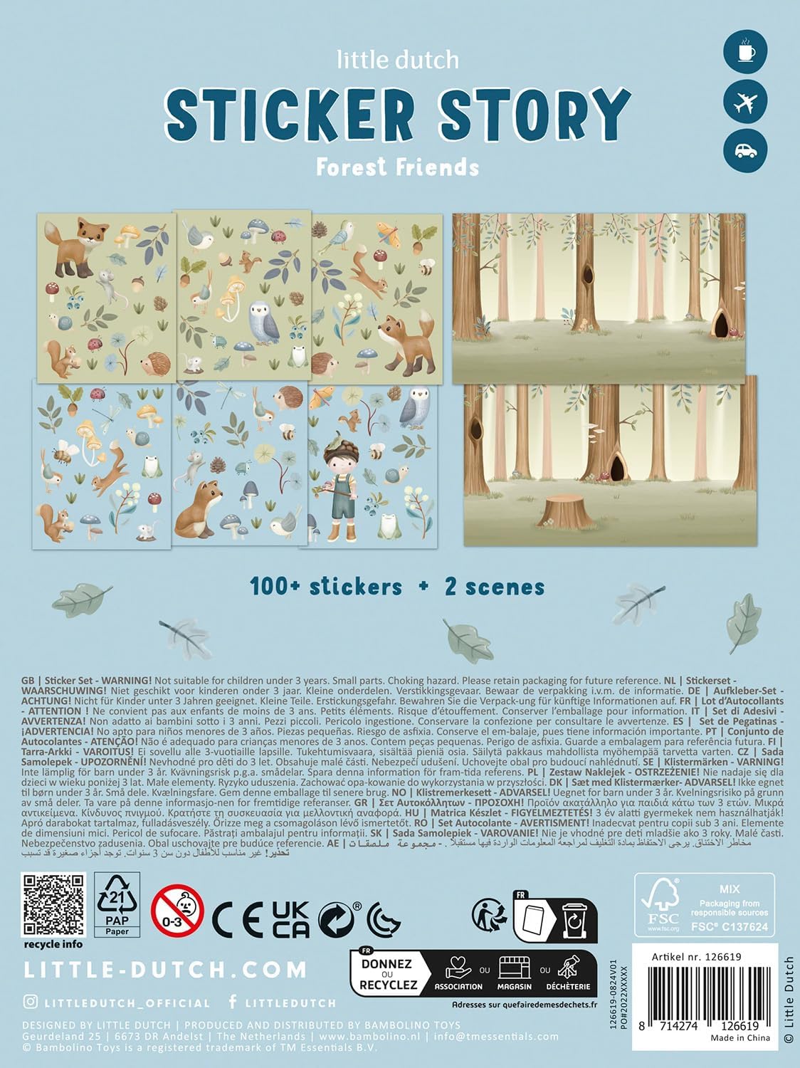 Little Dutch - Little Dutch Stickerset Forest Friends