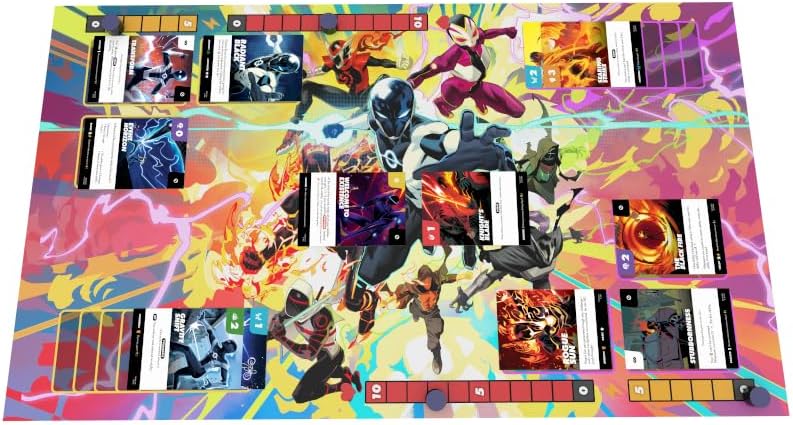 Premium Stitched Massive-Verse Fighting Card Game Playmat with Zones and Non-Slip Rubber Backing - TCG Play Mat for Card Games - Colorful Design with Epic Art from Dan Mora