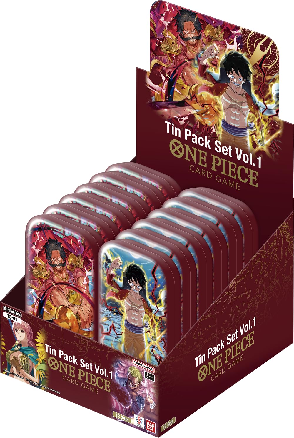 One Piece TCG Tin Pack Set Vol. 1-2 Packs (Random Art
