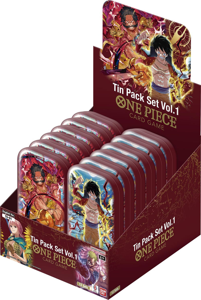 One Piece TCG Tin Pack Set Vol. 1-2 Packs (Random Art