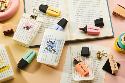 STABILO - Markeerstift - BOSS MINI Pastel - Premium highlighter - Etui met 3 kleuren