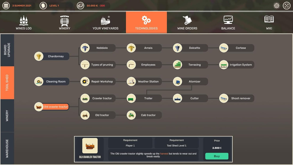 Hundred Days - Wine Making Simulator Switch