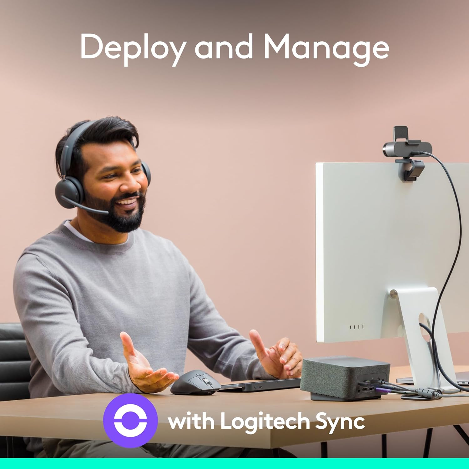 Logitech Brio 4K Webcam for Business, biometrics login with Windows Hello, auto-light correction, noise-cancelling, Works with Microsoft Teams, Zoom, Google Meet, PC/Mac - Graphite