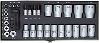 Proxxon - 36-delige Dopsleutel Set Voor Inch-maten