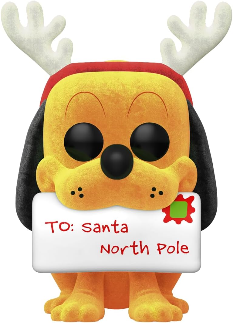 Funko Pop! Disney: Holiday - Pluto - Flocked - Esclusiva Amazon - Figura in Vinile da Collezione - Idea Regalo - Merchandising Ufficiale - Giocattoli per Bambini e Adulti - Movies Fans