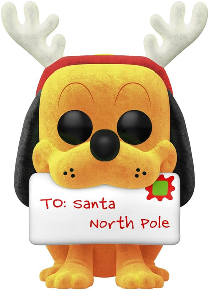 Funko Pop! Disney: Holiday - Pluto - Flocked - Esclusiva Amazon - Figura in Vinile da Collezione - Idea Regalo - Merchandising Ufficiale - Giocattoli per Bambini e Adulti - Movies Fans