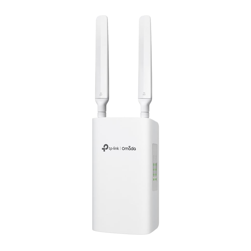 TP-Link ER703WP-4G-Outdoor AX3000 WiFi 6 Router, Indoor/Outdoor Gateway, Wifi Booster with SIM Slot, Omada Mesh 4G+ Cat6 WiFi Router, 3 Gigabit Ethernet Ports, Centralized Management, Weatherproof