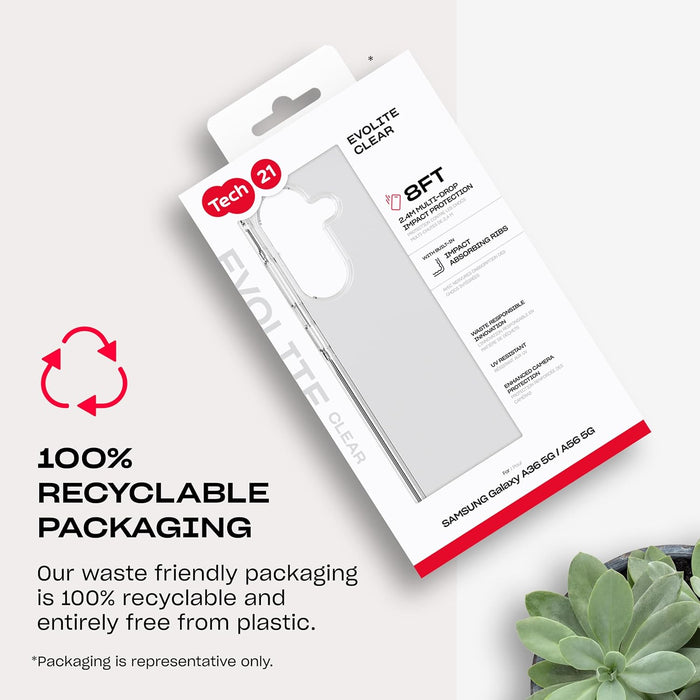 Tech21 EvoLite case for Samsung A36 / A56 - ultra thin case - impact protection - Clear