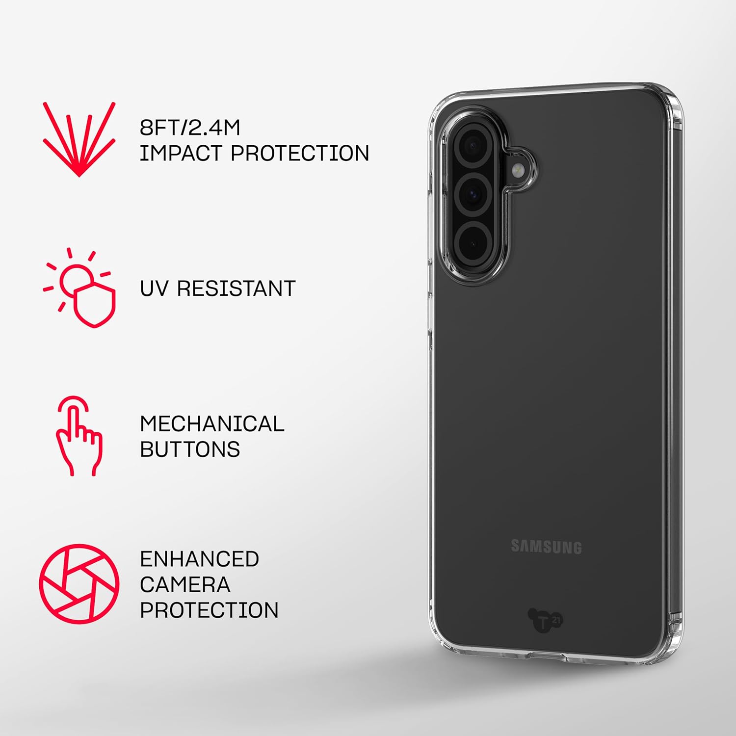 Tech21 EvoLite case for Samsung A36 / A56 - ultra thin case - impact protection - Clear