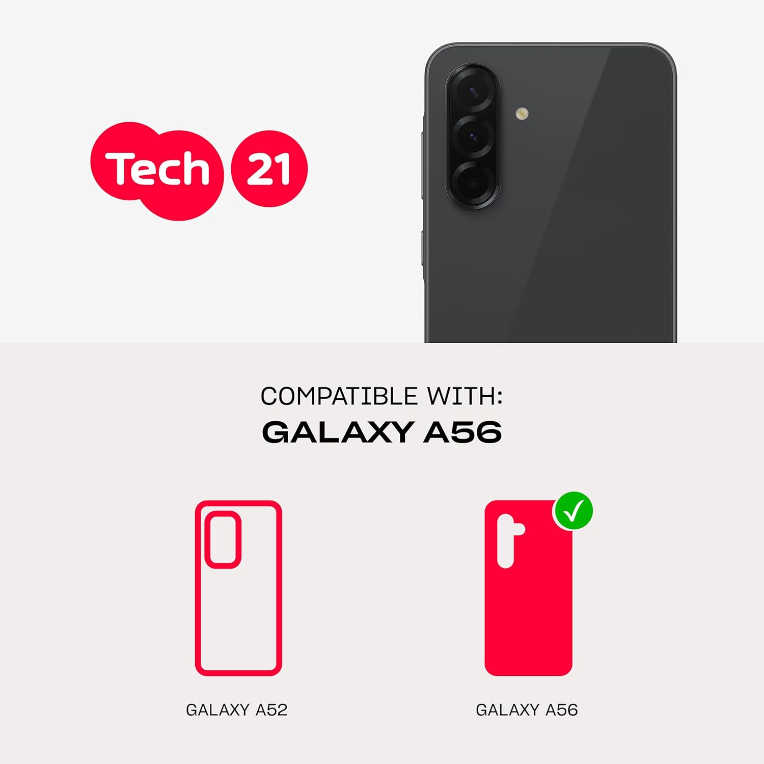Tech21 EvoLite case for Samsung A36 / A56 - ultra thin case - impact protection - Clear