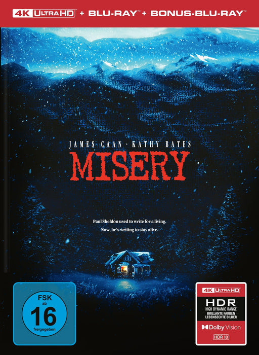 Misery - 3-Disc Limited Collector's Edition im Mediabook (UHD-Blu-ray + Blu-ray + Bonus-Blu-ray