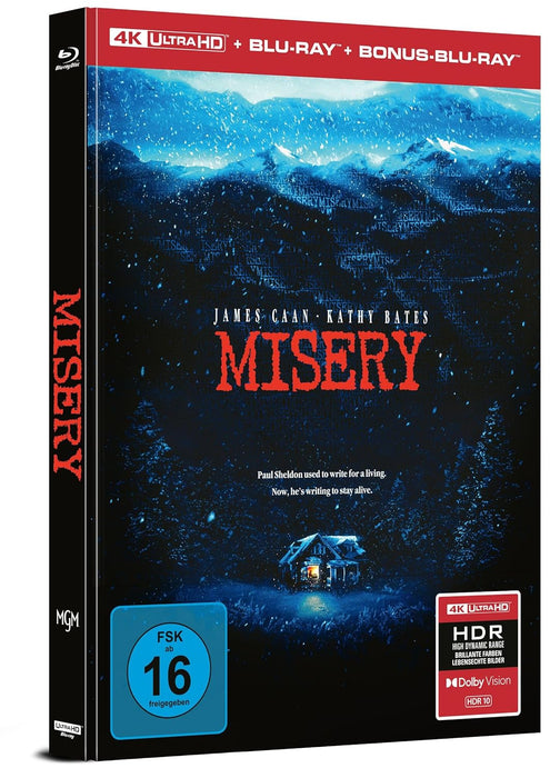 Misery - 3-Disc Limited Collector's Edition im Mediabook (UHD-Blu-ray + Blu-ray + Bonus-Blu-ray