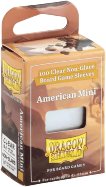 Dragon Shield Board Game Sleeves | Non-Glare Card Sleeves for Tabletop Games | Durable, Smooth Shuffle Feel & Acid-Free, Compatible with Gloomhaven, Wingspan & More | American Mini - 1 Pack