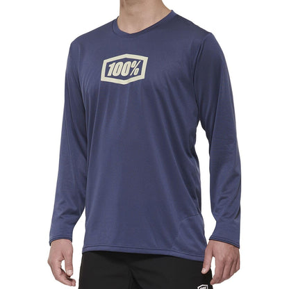 100% Ridecamp Long Sleeve Jersey Indigo S