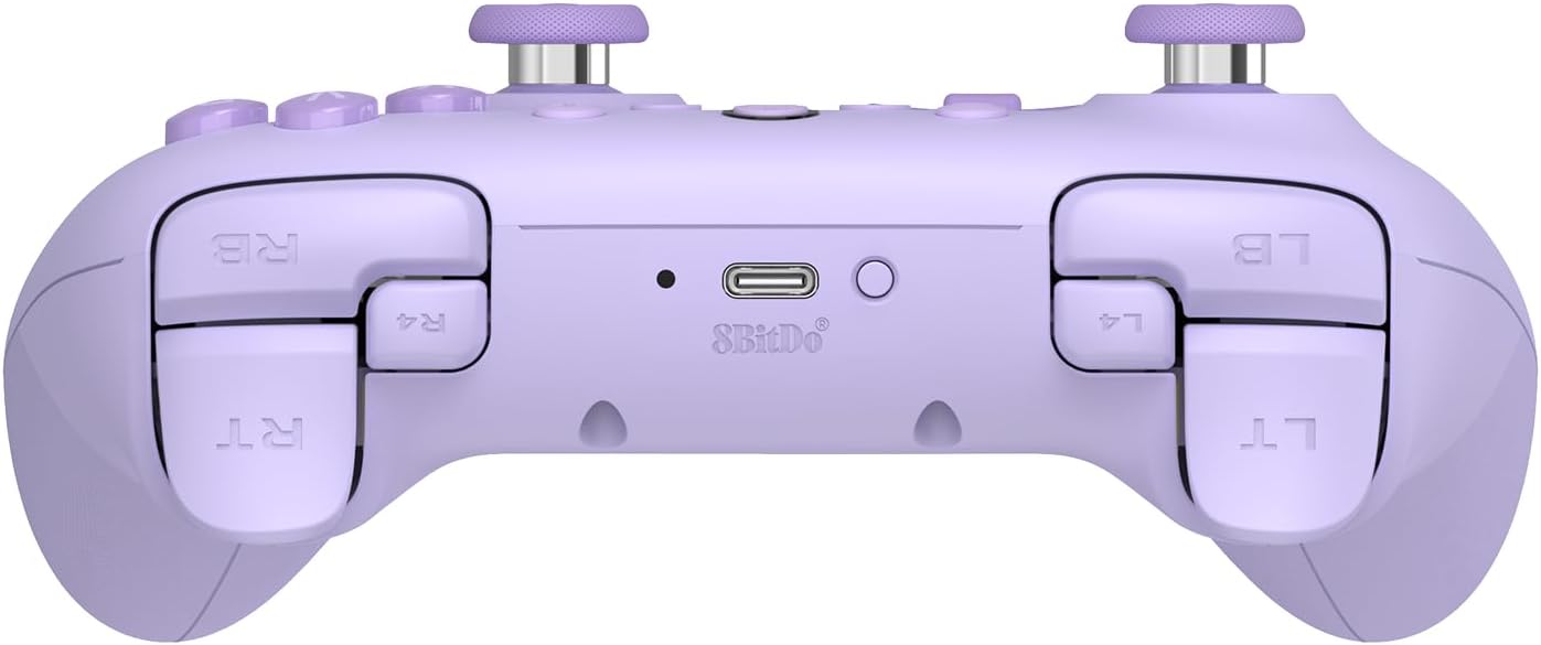 8Bitdo Ultimate 2C Wireless Controller for Windows PC and Android, with 1000Hz Polling Rate, Hall Effect Joysticks and Hall Triggers, and Remappable L4/R4 Bumpers (Purple