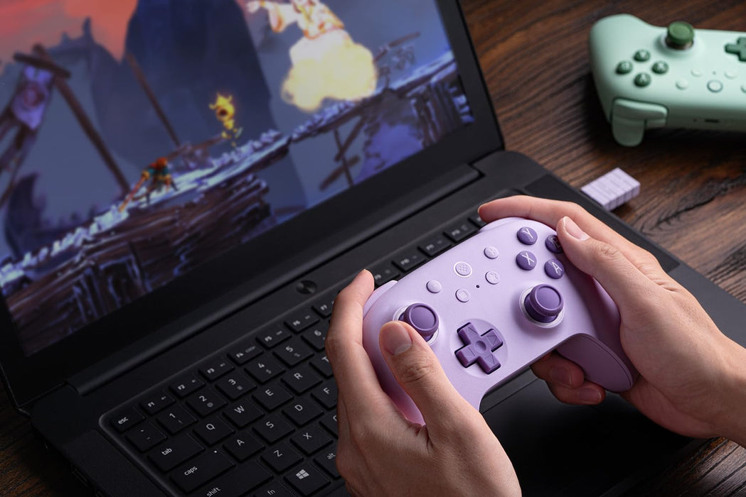 8Bitdo Ultimate 2C Wireless Controller for Windows PC and Android, with 1000Hz Polling Rate, Hall Effect Joysticks and Hall Triggers, and Remappable L4/R4 Bumpers (Purple