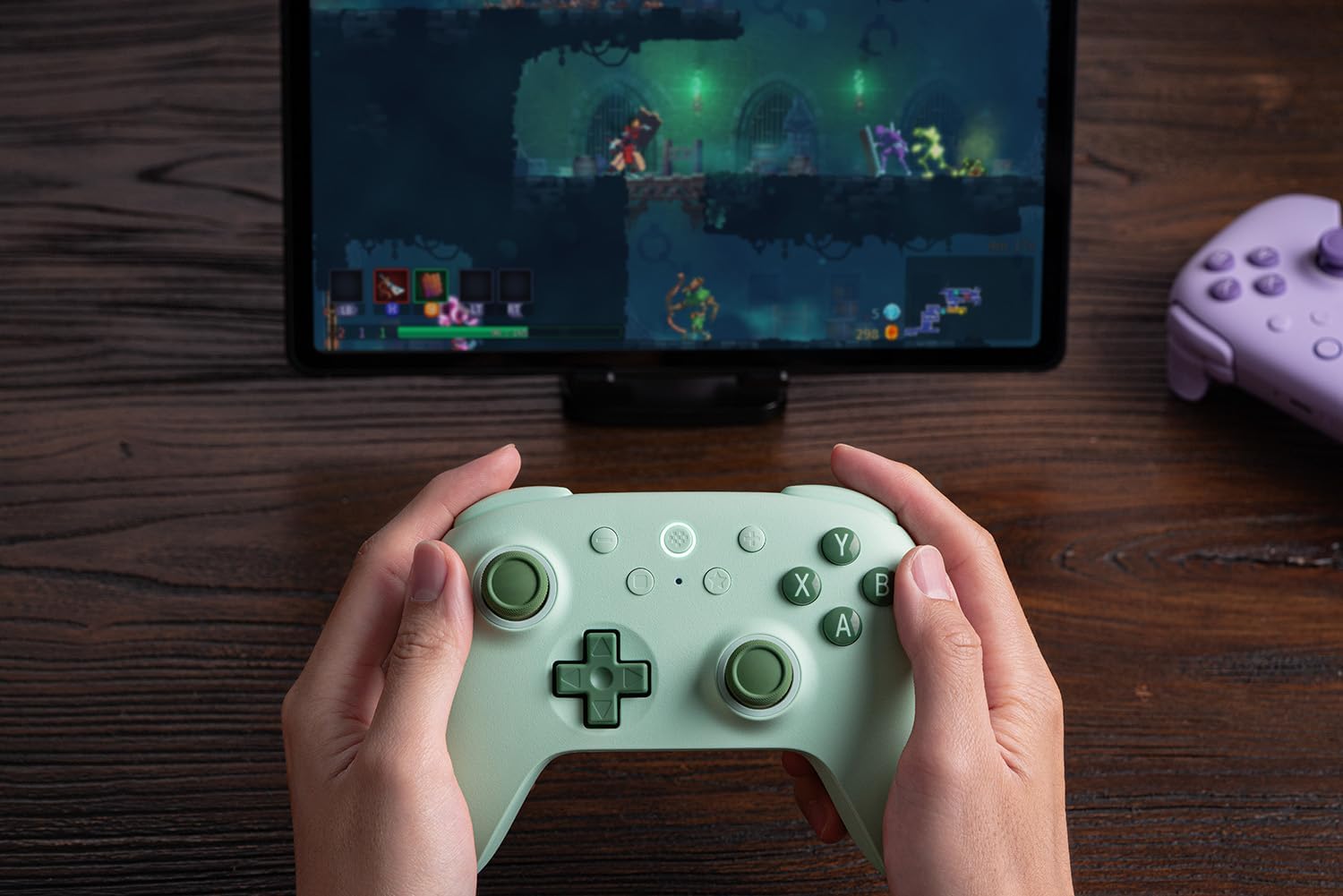 8Bitdo Ultimate 2C Wireless Controller for Windows PC and Android, with 1000Hz Polling Rate, Hall Effect Joysticks and Hall Triggers, and Remappable L4/R4 Bumpers (Green
