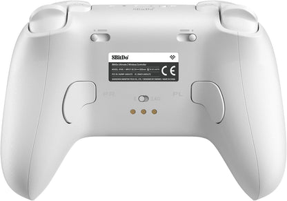 8Bitdo Ultimate 2 Wireless Controller for Windows & Android, Gaming Controller with TMR Joysticks, Switchable Hall Effect/Tactile Triggers, Motion Control, RGB Fire Ring, 8Speed Wireless Tech, White