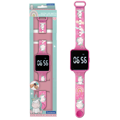 Lexibook, Eenhoorn, Digitale horloge, 12 of 24 uur weergave, Roze, DMW060UNI